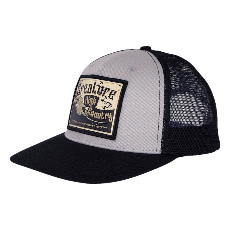 CREATURE メッシュキャップ HIGH COUNTRY MESH CAP ブラック/オフホワイト 商品画像 斜め