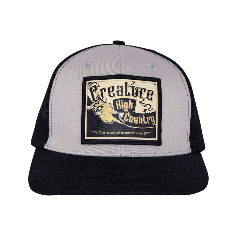 CREATURE メッシュキャップ HIGH COUNTRY MESH CAP ブラック/オフホワイト 商品画像 正面