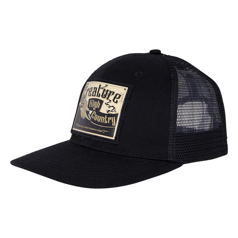 CREATURE メッシュキャップ HIGH COUNTRY MESH CAP ブラック 用品画像 斜め
