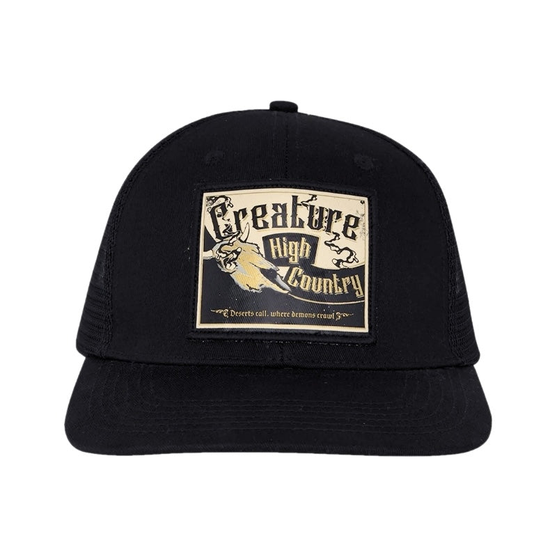 CREATURE メッシュキャップ HIGH COUNTRY MESH CAP ブラック 用品画像 正面