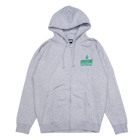 CREATURE ジップパーカー SECURITY SERVICE ZIP HOODIE グレー 商品画像 正面