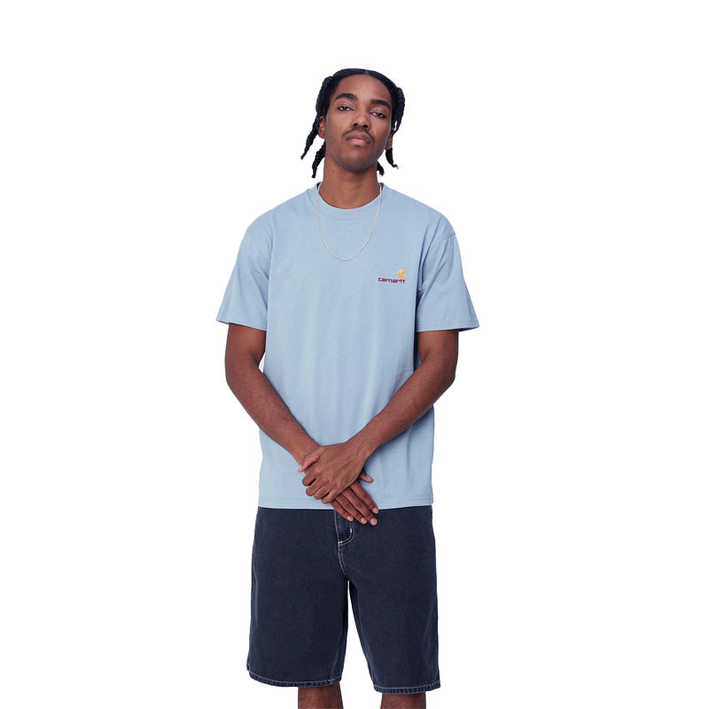 Carhartt WIP　Tシャツ　"S/S AMERICAN SCRIPT T-SHIRT"　(Frosted Blue)