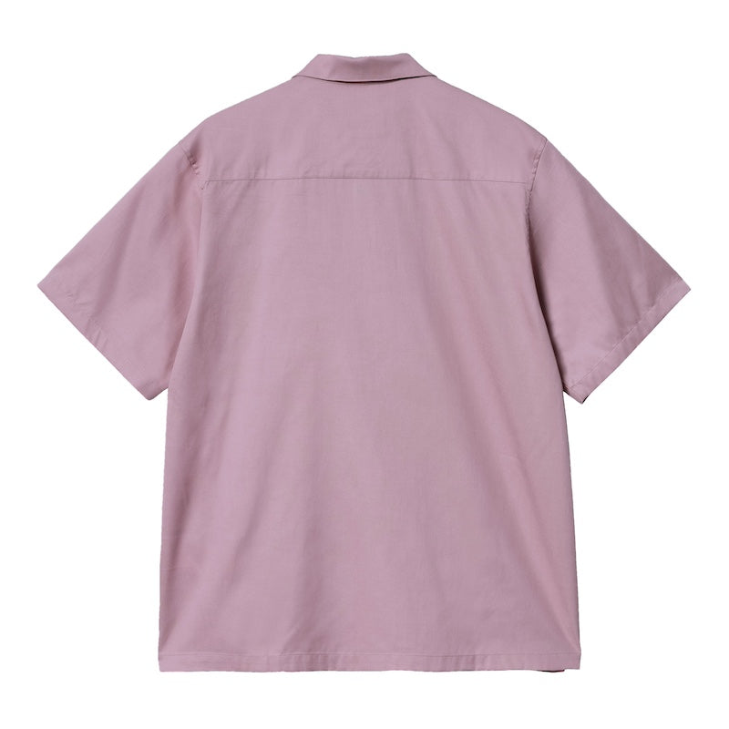 Carhartt WIP　S/Sシャツ　"S/S DELRAY SHIRT"　(Glassy Pink / Black)