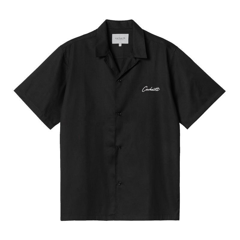 Carhartt WIP　S/Sシャツ　"S/S DELRAY SHIRT"　(Black / Wax)