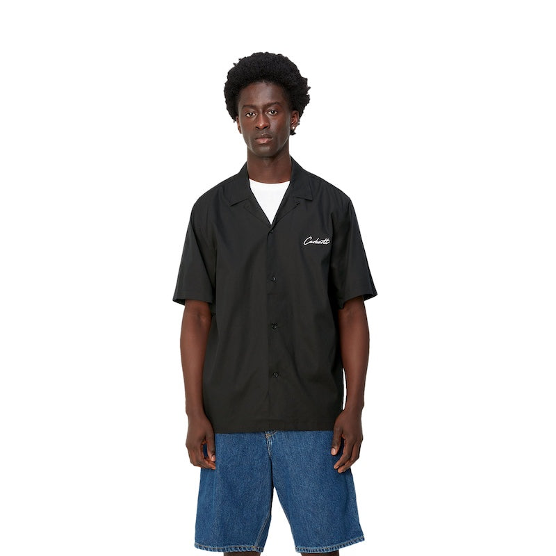 Carhartt WIP　S/Sシャツ　"S/S DELRAY SHIRT"　(Black / Wax)