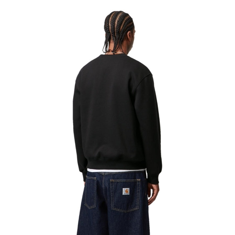 Carhartt WIP クルースウェット CARHARTT SWEATSHIRT ブラック 着用画像 背面