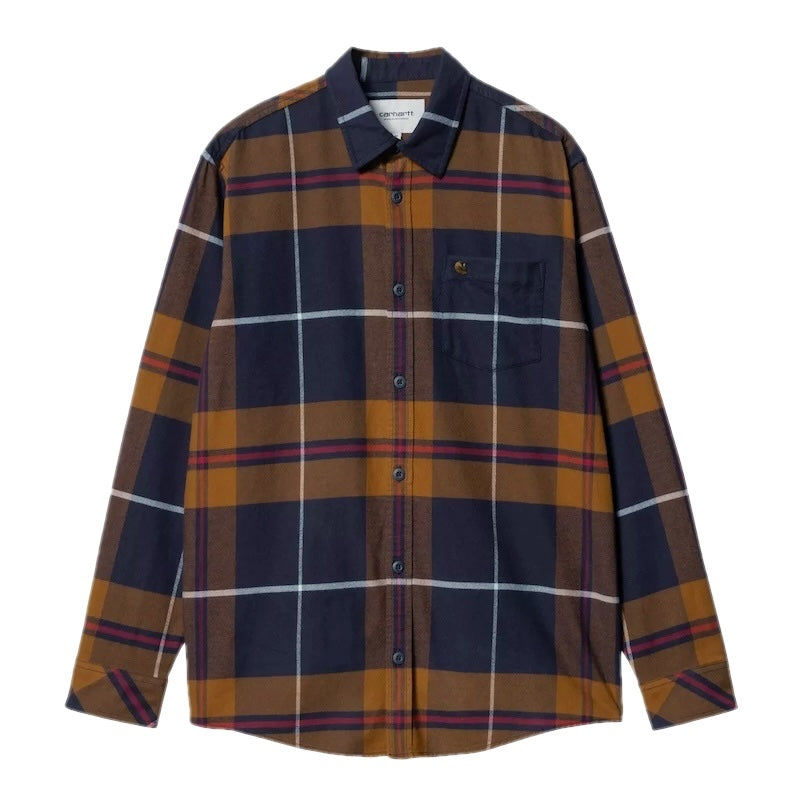 Carhartt WIP　L/Sシャツ　"L/S GARNETT SHIRT"　(Garnett Check, Deep H Brown / Deep H Brown)