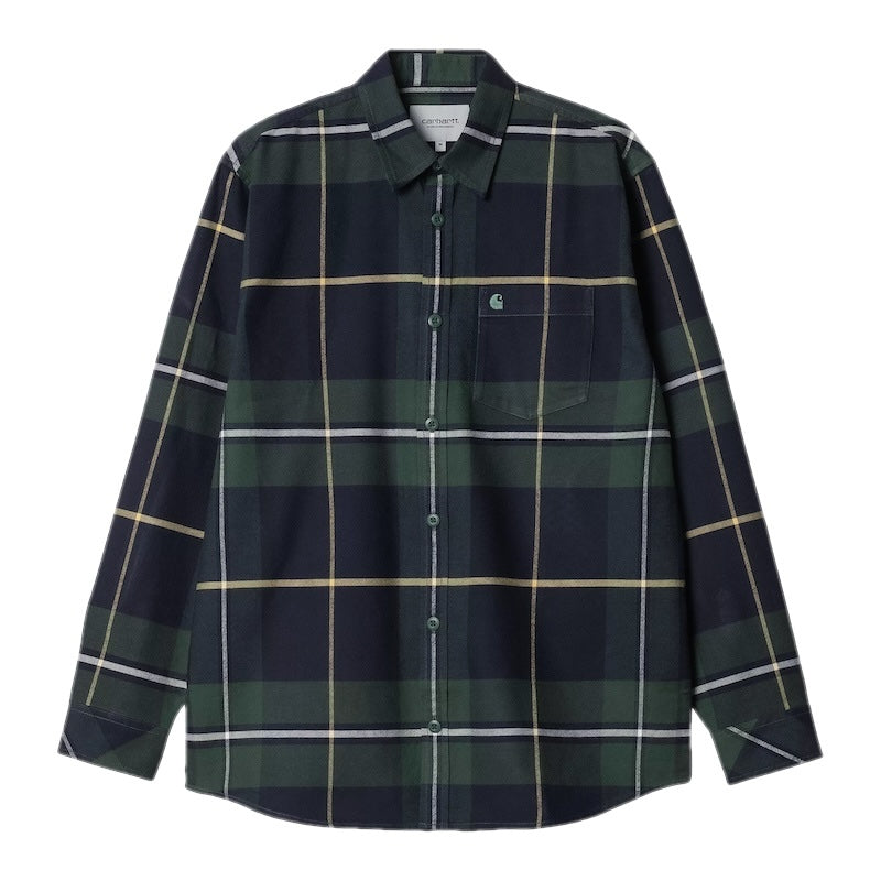 Carhartt WIP　L/Sシャツ　"L/S GARNETT SHIRT"　(Garnett Check, Sycanire Tree / Sycanire Tree)