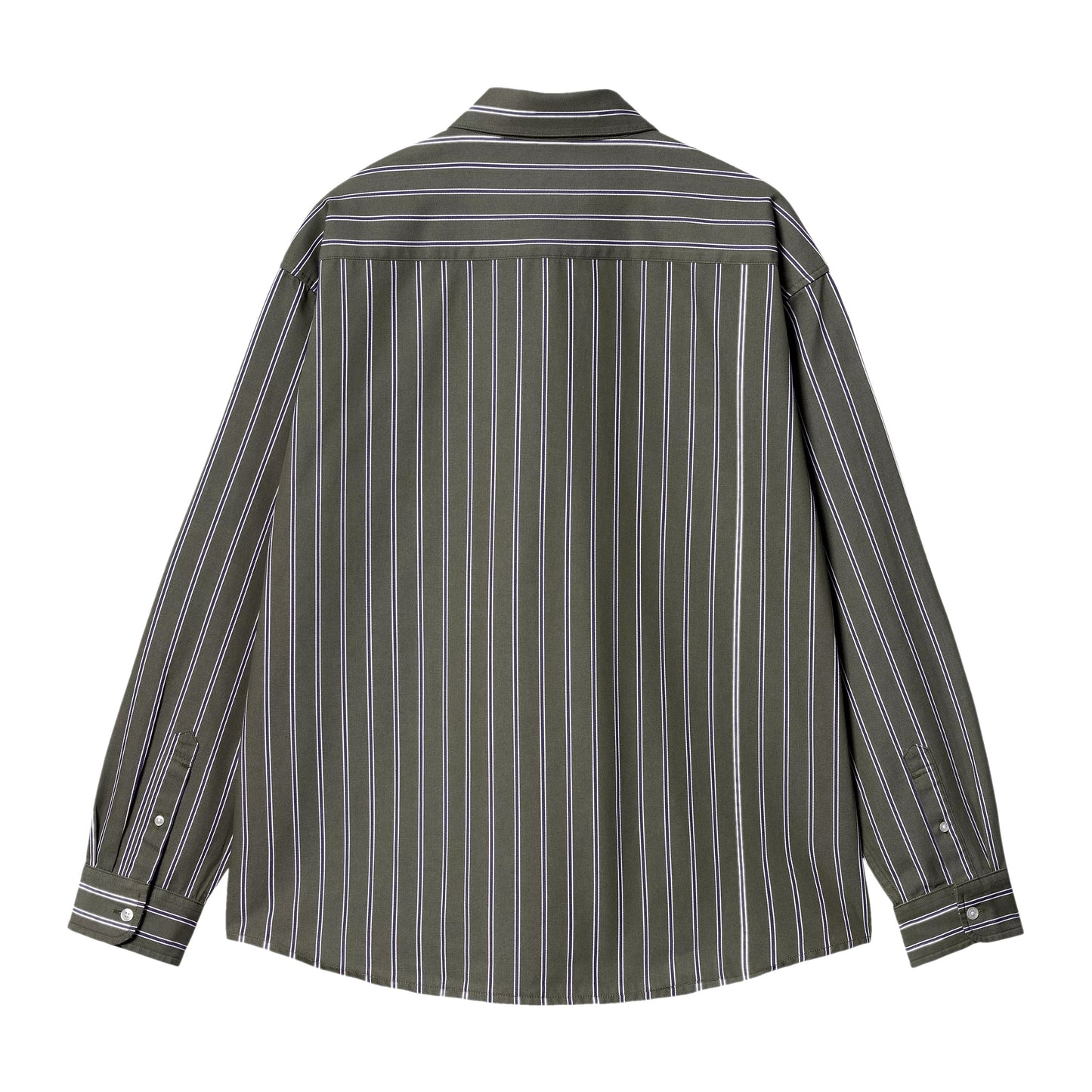 Carhartt WIP　L/Sシャツ　"L/S SIGNATURE SHIRT"　(Betz Stripe, Office Green / Aura, stone washed)