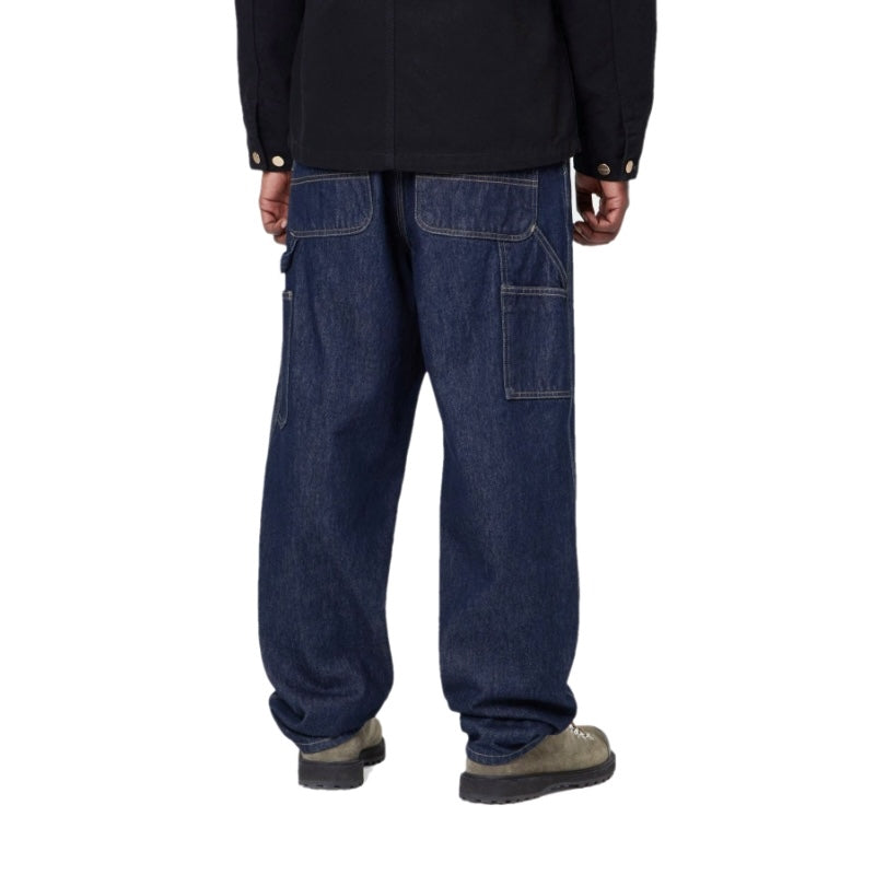 Carhartt WIP デニムパンツ SINGLE KNEE PANT ブルー 着用画像 背面 3