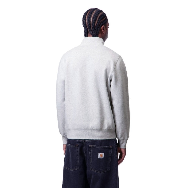 Carhartt WIP ハイネックハーフジップスウェット CHASE NECK ZIP アッシュ 着用画像 背面