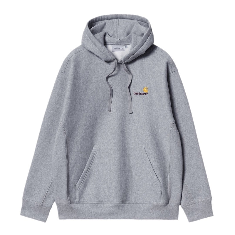 Carhartt WIP パーカー HOODED AMERICAN SCRIPT SWEAT グレー 正面