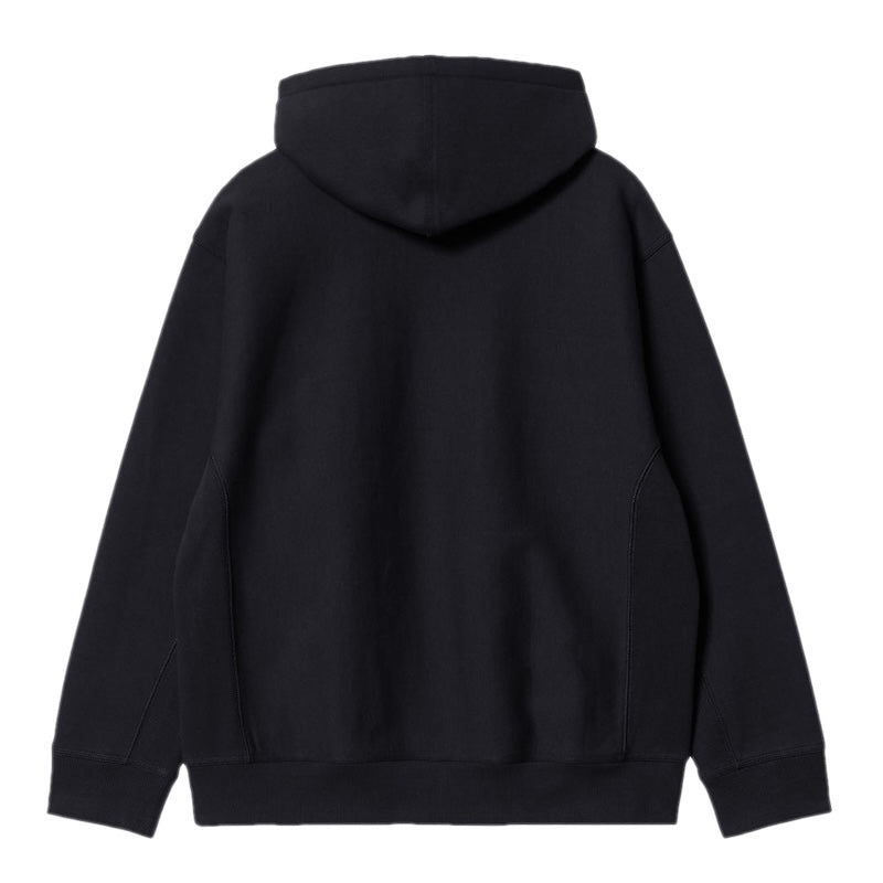 Carhartt WIP パーカー HOODED AMERICAN SCRIPT SWEAT ブラック 背面