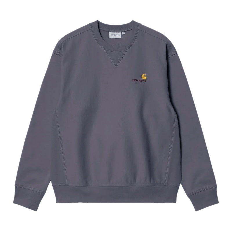 Carhartt WIP クルースウェット AMERICAN SCRIPT SWEAT チャコール 正面