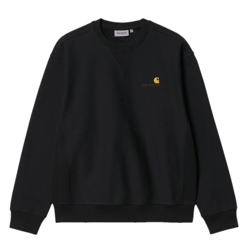 Carhartt WIP クルースウェット AMERICAN SCRIPT SWEAT ブラック 正面