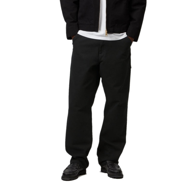 Carhartt WIP デニムパンツ SINGLE KNEE PANT ブラック 着用画像 正面