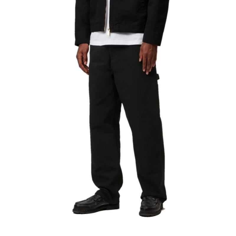 Carhartt WIP デニムパンツ SINGLE KNEE PANT ブラック 着用画像 やや正面