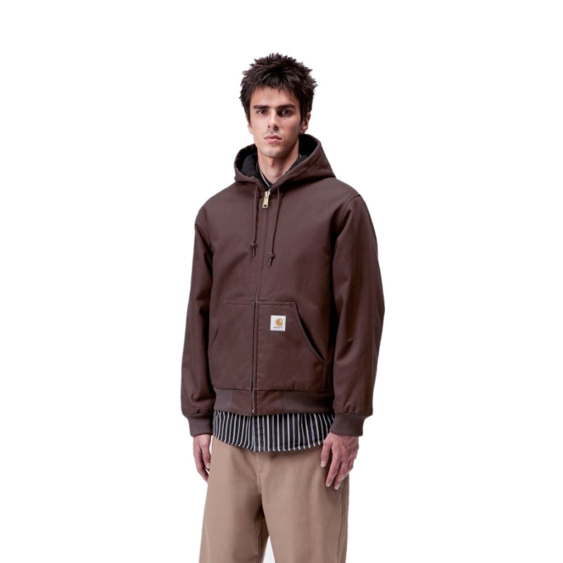 Carhartt WIP アクティブジャケット ジャケット ACTIVE JACKET タバコ 着用画像 正面 前閉じ