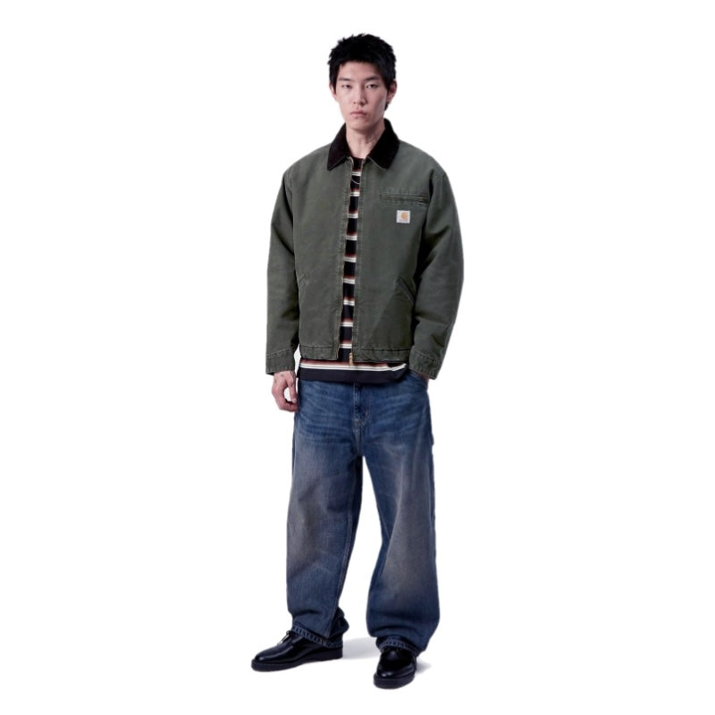 Carhartt WIP デトロイト ジャケット OG DETROIT JACKET オリーブ 着用画像 正面 全身
