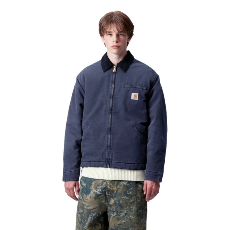 Carhartt WIP デトロイト ジャケット OG DETROIT JACKET ネイビー 着用画像 正面 前閉じ