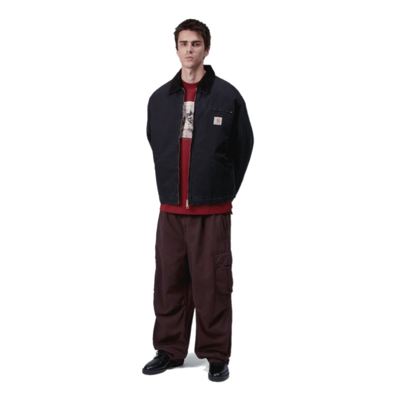 Carhartt WIP デトロイト ジャケット OG DETROIT JACKET ブラック 着用画像 正面 全身