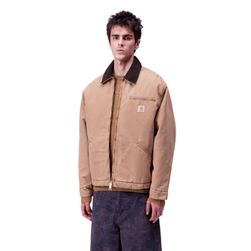 Carhartt WIP デトロイト ジャケット OG DETROIT JACKET ブラウン 着用画像 正面