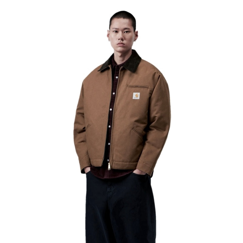 Carhartt WIP OGデトロイトジャケット OG DETROIT JACKET ブラウン 着用画像 正面 1