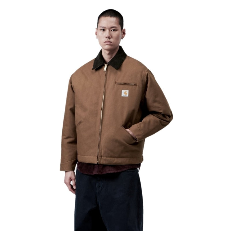 Carhartt WIP OGデトロイトジャケット OG DETROIT JACKET ブラウン 着用画像 正面 2