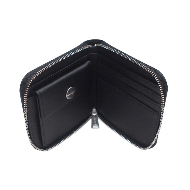 Carhartt WIP 財布 LEATHER WALLET (Black / Silver) 商品画像 内側