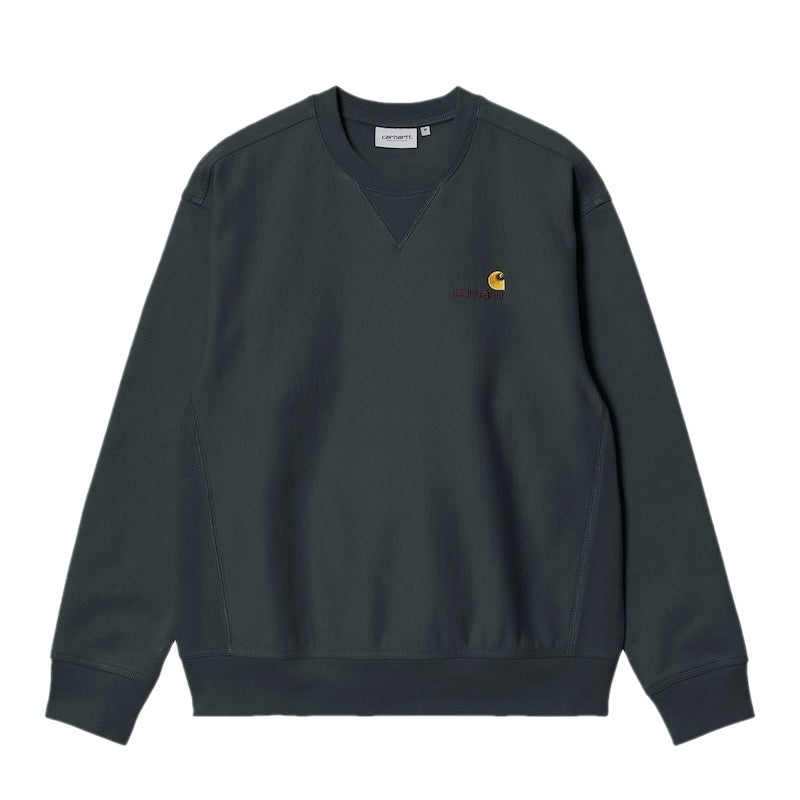 Carhartt WIP クルースウェット AMERICAN SCRIPT SWEAT (Raven) 商品画像 正面