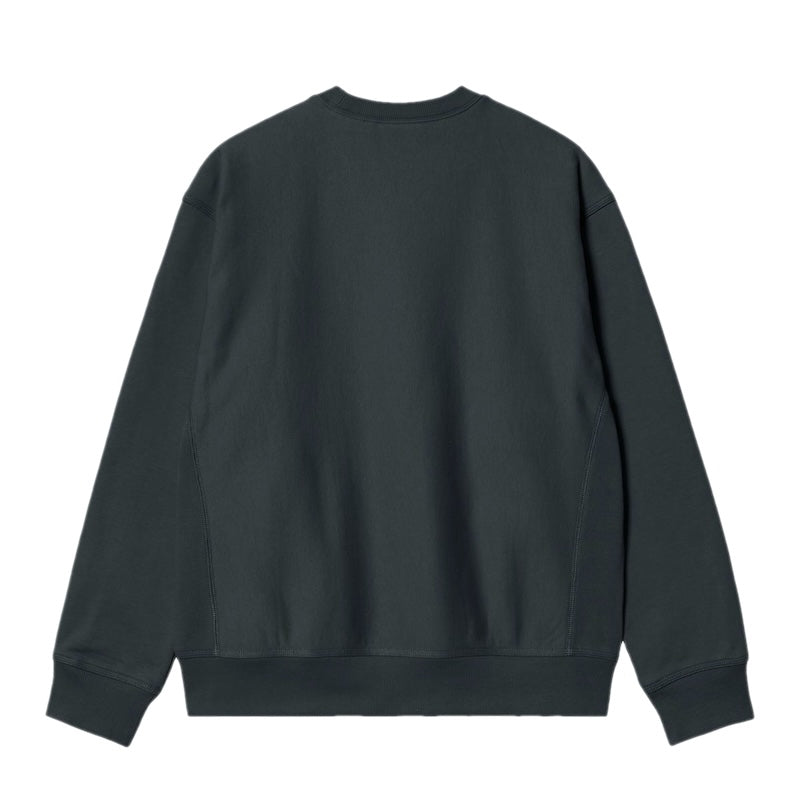 Carhartt WIP クルースウェット AMERICAN SCRIPT SWEAT (Raven) 商品画像 背面