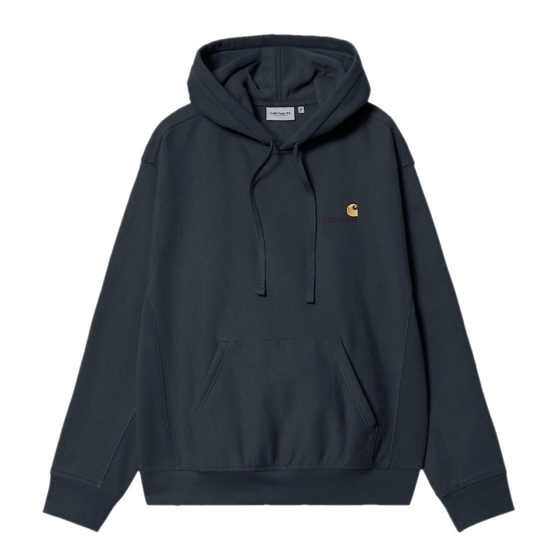 Carhartt WIP パーカー HOODED AMERICAN SCRIPT SWEAT (Raven) 商品画像 正面