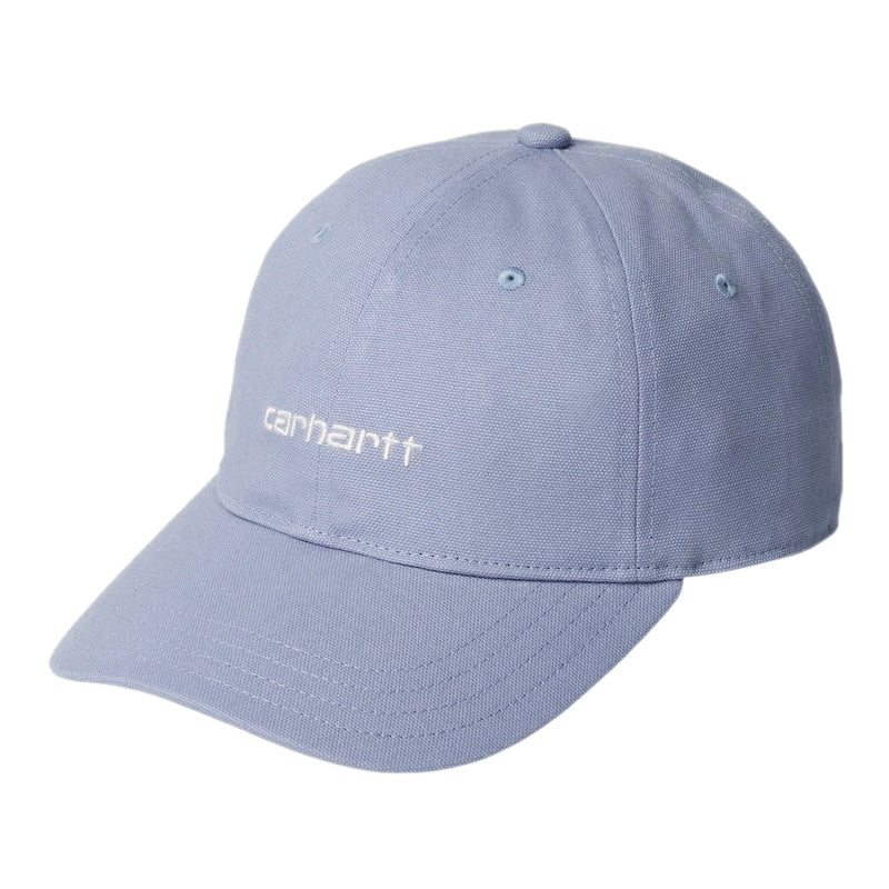 Carhartt WIP キャップ CANVAS SCRIPT CAP ライトブルー 商品画像 正面