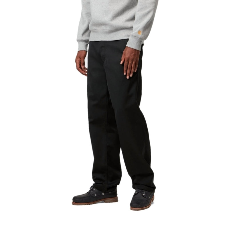 Carhartt WIP パンツ SIMPLE PANT ブラック 着用画像 斜め