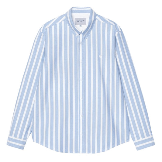 Carhartt WIP L/Sシャツ L/S DEVEN SHIRT ブルー/ホワイト商品画像 正面