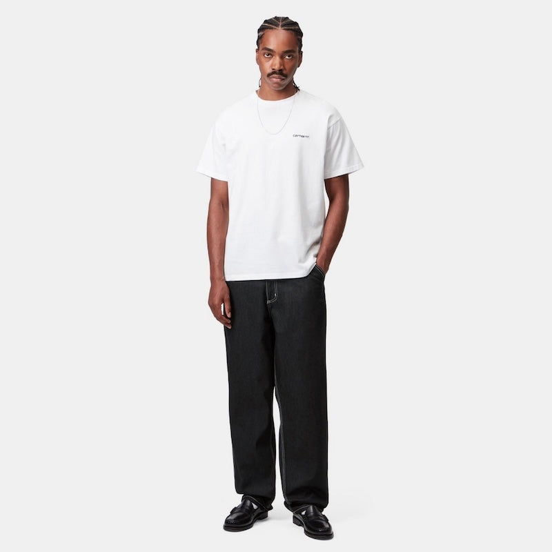 Carhartt WIP デニムパンツ SIMPLE PANT ブラック 着用画像 全身