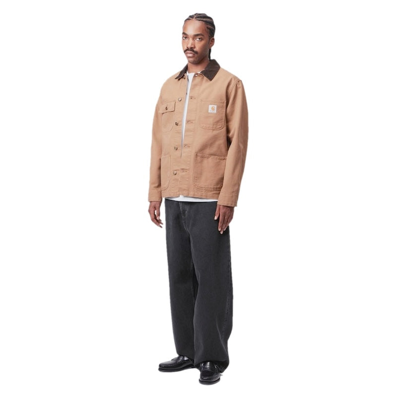 Carhartt WIP デニムパンツ BRANDON PANT ブラックストーンウォッシュ 着用画像 全身