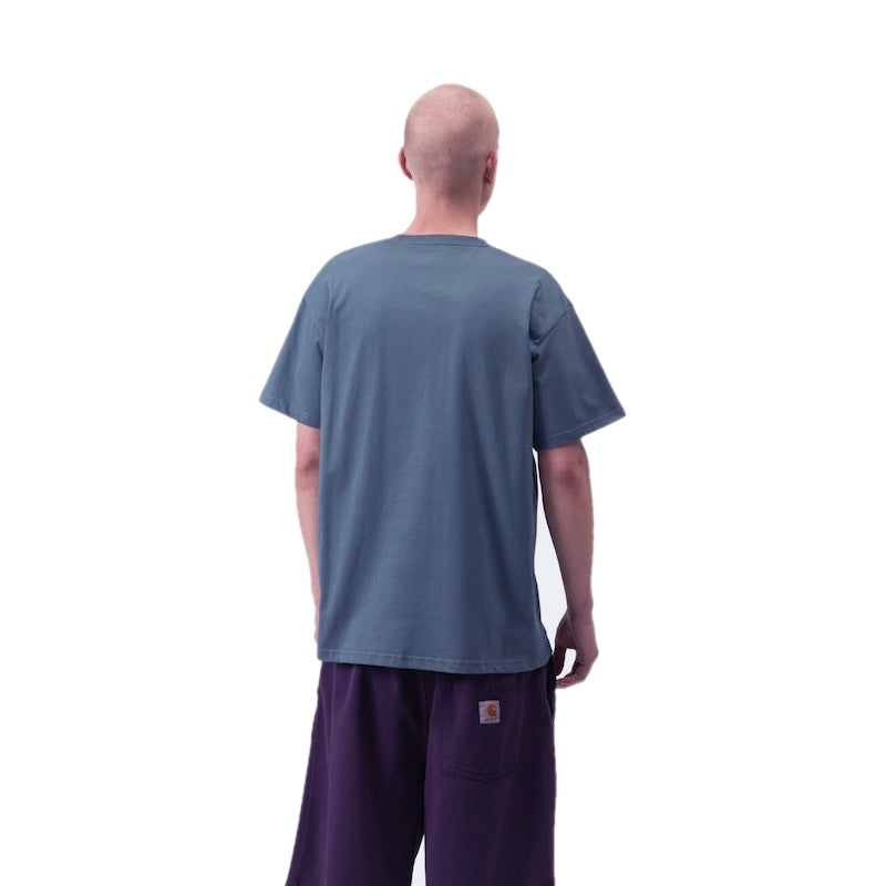 Carhartt WIP Tシャツ S/S CHASE T-SHIRT ブルー 着用画像 背面