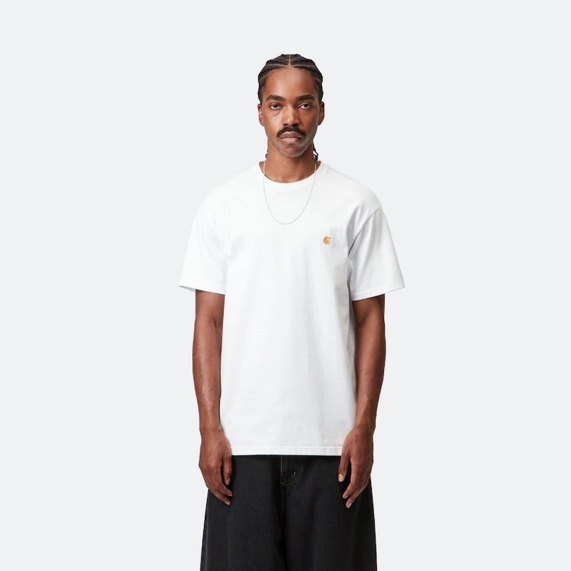 Carhartt WIP Tシャツ S/S CHASE T-SHIRT ホワイト 着用画像 正面