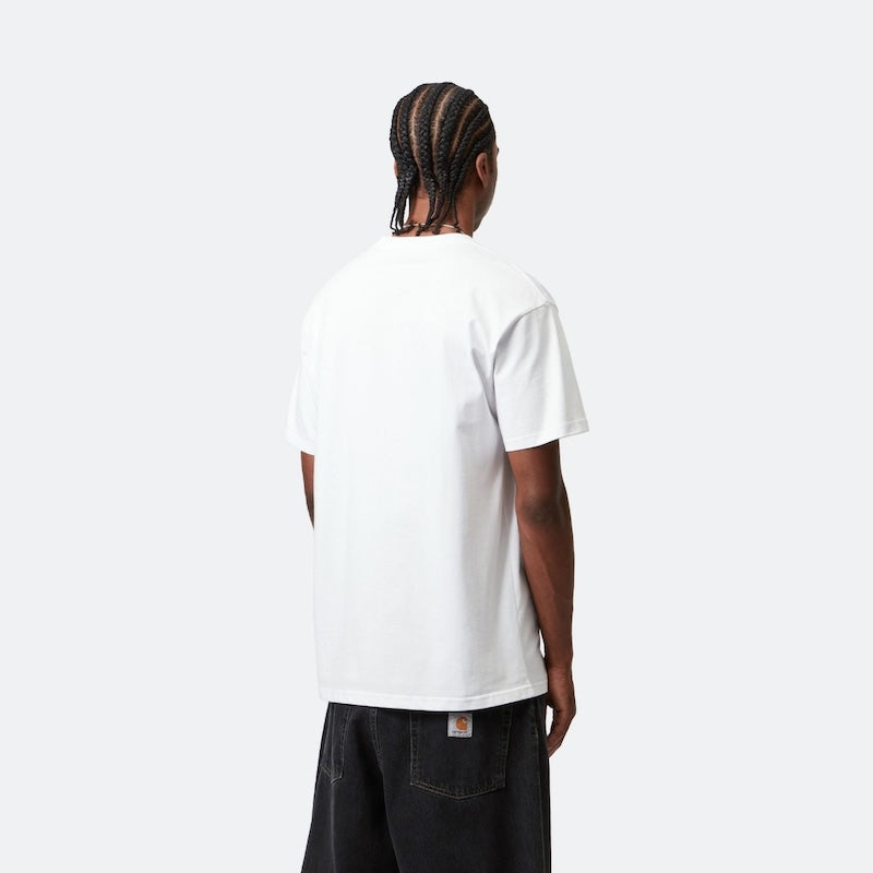 Carhartt WIP Tシャツ S/S CHASE T-SHIRT ホワイト 着用画像 背面