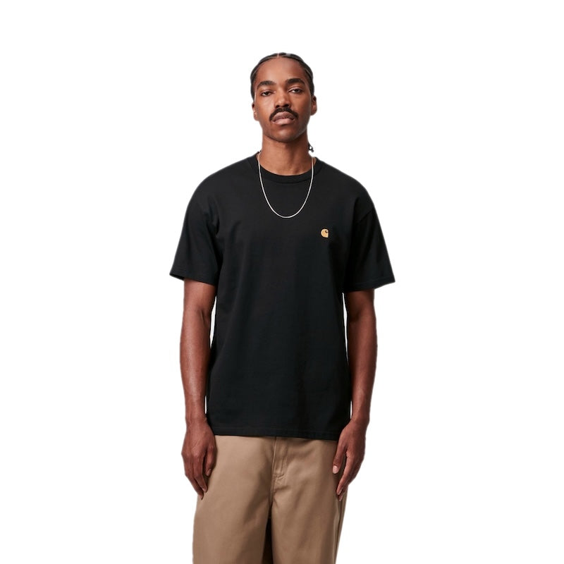 Carhartt WIP Tシャツ S/S CHASE T-SHIRT ブラック 着用画像 正面
