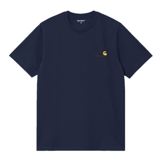 Carhartt WIP Tシャツ S/S AMERICAN SCRIPT T-SHIRT (Deep Night) 商品画像 正面