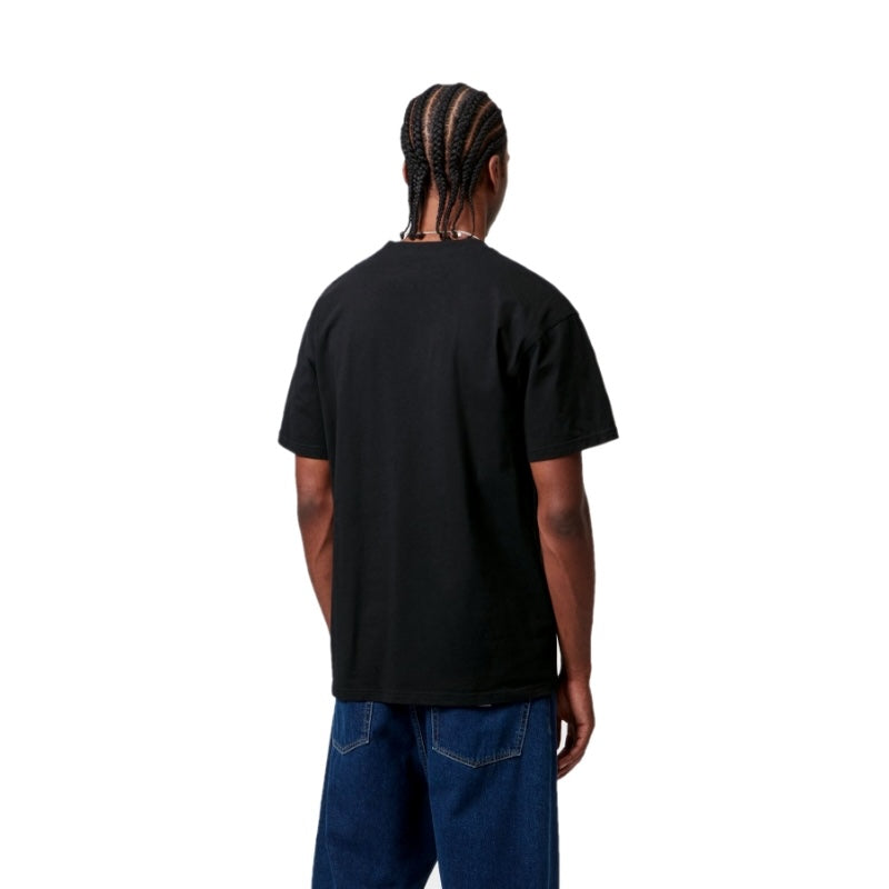 Carhartt WIP Tシャツ S/S AMERICAN SCRIPT T-SHIRT ブラック 着用画像 背面