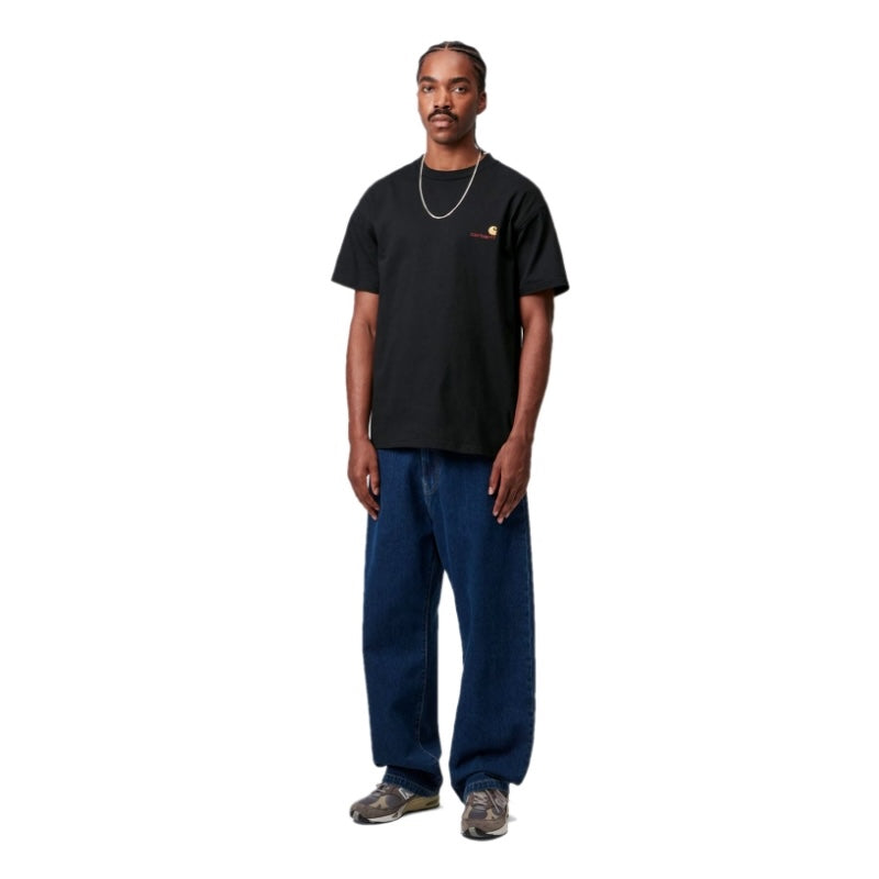 Carhartt WIP Tシャツ S/S AMERICAN SCRIPT T-SHIRT ブラック 着用画像 全身