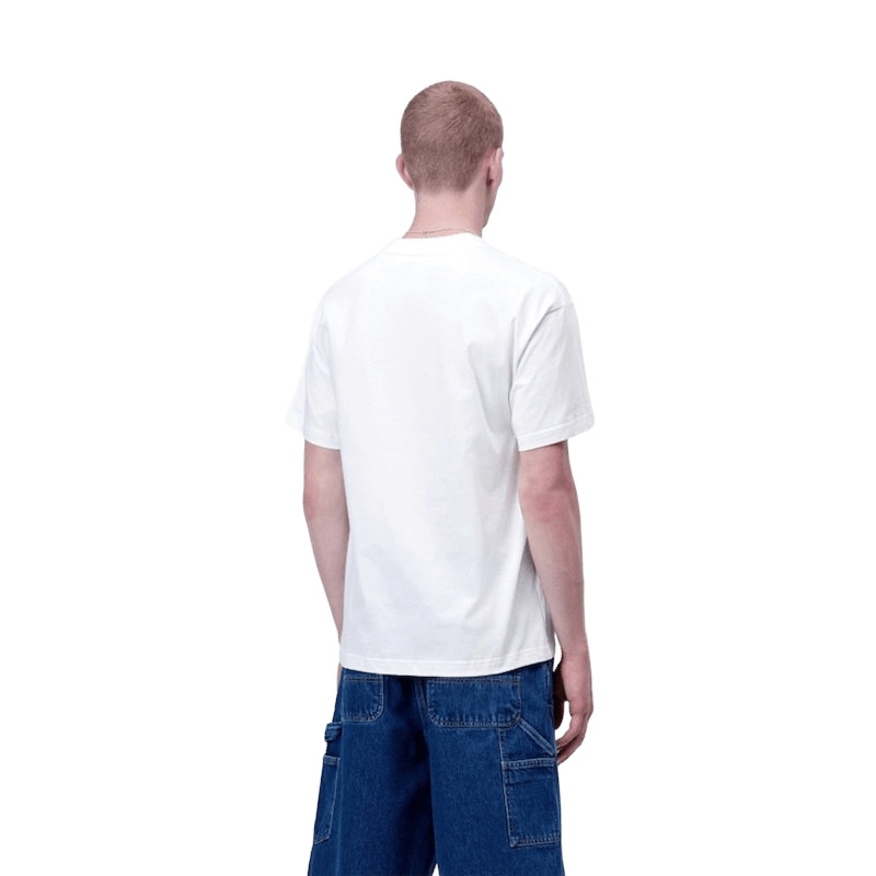Carhartt WIP Tシャツ S/S TIPSY TYPE T-SHIRT ホワイト 着用画像 背面