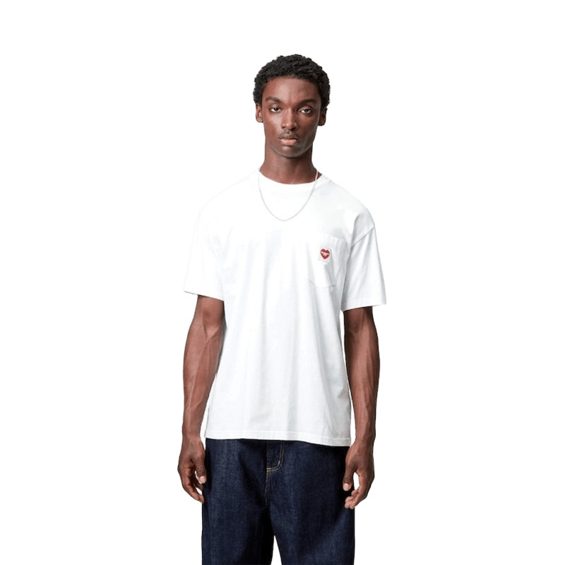 Carhartt WIP Tシャツ S/S POCKET HEART T-SHIRT ホワイト 着用画像 正面