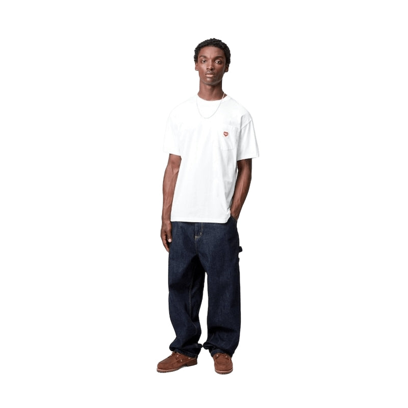 Carhartt WIP Tシャツ S/S POCKET HEART T-SHIRT ホワイト 着用画像 全身