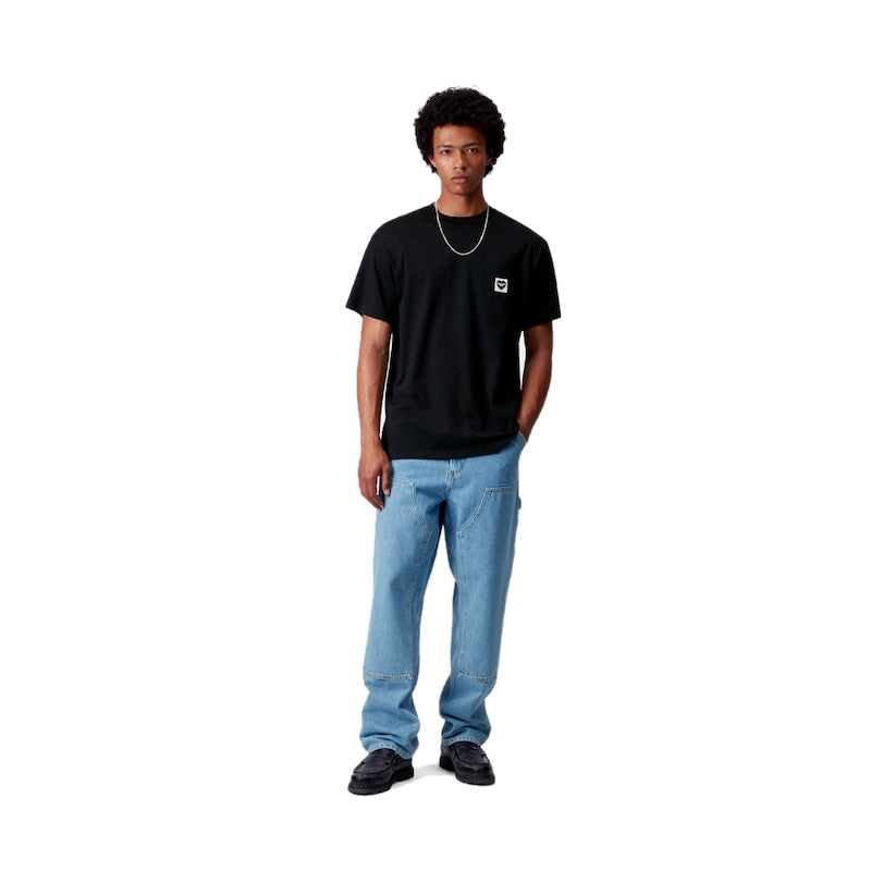 Carhartt WIP Tシャツ S/S POCKET HEART T-SHIRT ブラック 着用画像 全身