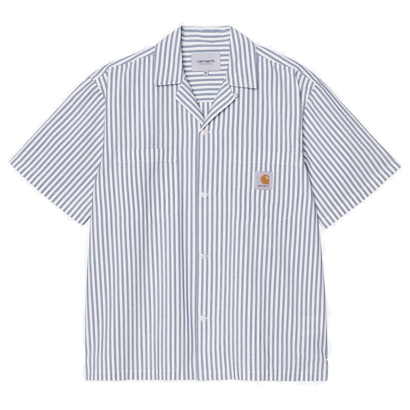 Carhartt WIP S/Sシャツ S/S LEAVEL SHIRT ブルー 商品画像 正面
