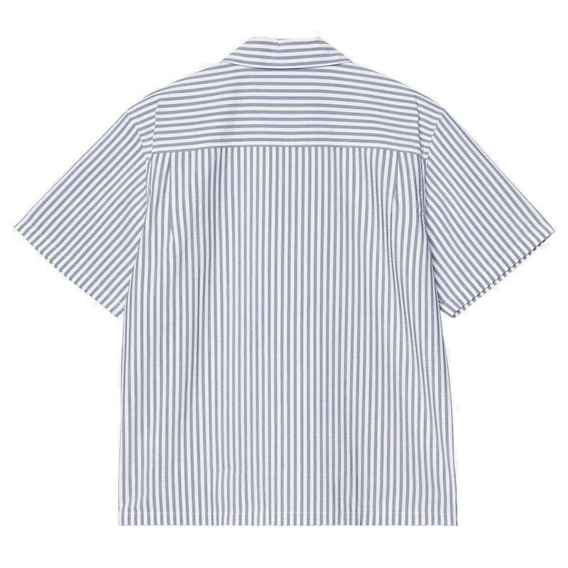 Carhartt WIP S/Sシャツ S/S LEAVEL SHIRT ブルー 商品画像 背面